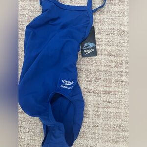 NWT Girls Speedo Blue Swimsuit size 8
